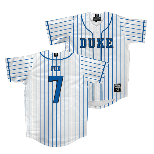 Duke Baseball White Jersey - Luke Fox | #7