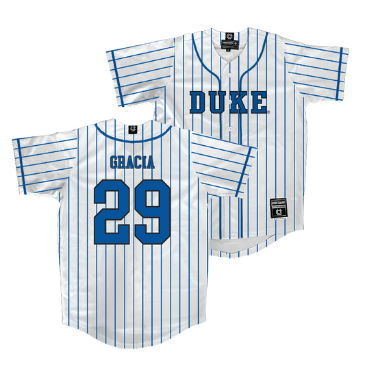 Duke Baseball White Jersey - AJ Gracia | #29