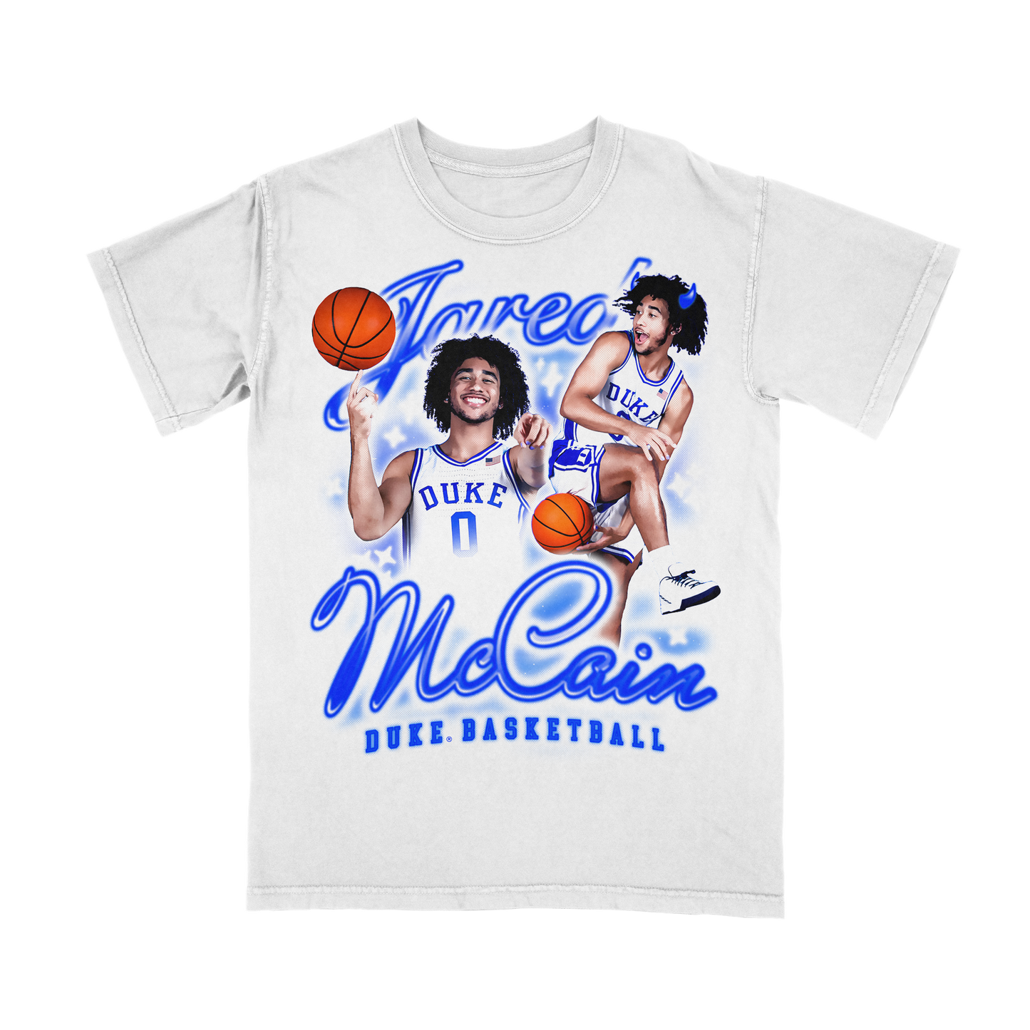 EXCLUSIVE DROP: Jared McCain - Comfort Colors Oversized Print Streetwear Tee in White (Youth)